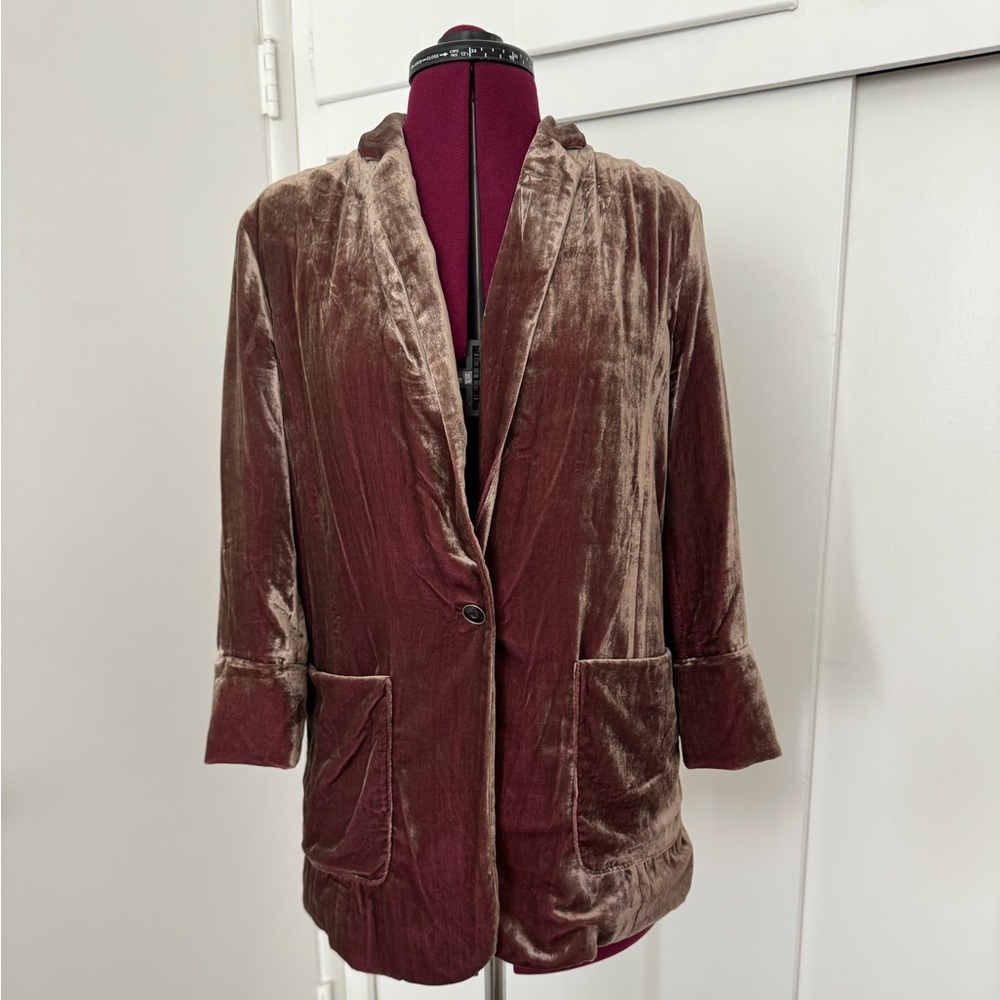 Anthropologie Velvet Blazer